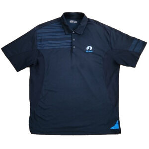 Nike Golf FitDry Navy Blue Striped Las Sendas Polo Shirt